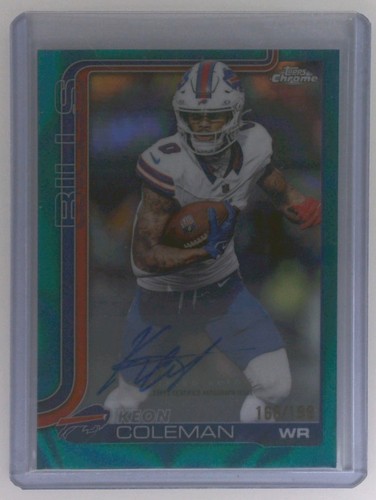 2025 Topps Chrome Keon Coleman Teal Lava Refractor (RAW)