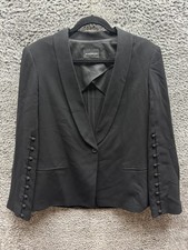 Club Monaco Single-Breasted Shawl Collar Blazer Jacket Black Womens Size 12