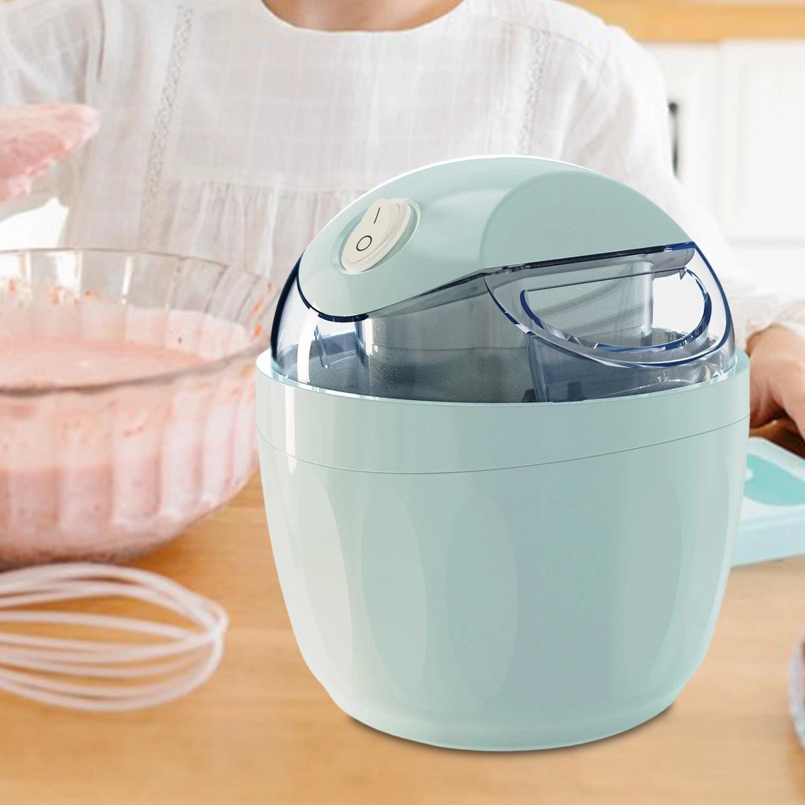 Ice Cream Maker Dessert Appliance Household 500ml Capacity Space Saving Easy to