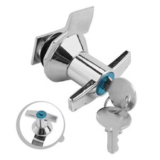 Premium Aluminum Alloy THandle Lock with Key Kit for Cabinets and Doors