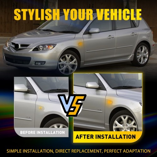 For Mazda 2/3/5/MPV ClearD LED Amber Front Fender Side Marker Light Left Right - Picture 4 of 12