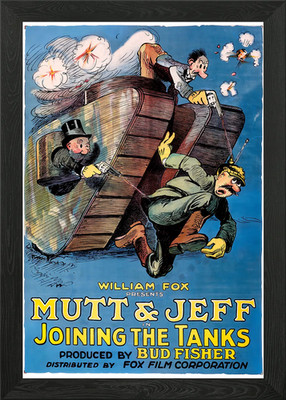 Mutt & Jeff Joining the Tanks gerahmtes Wandbild Poster Leinwanddruck Bild