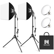 Softbox Lighting Kit, 2-Pack 16'' x 16'' Softbox Photography Lighting Kit wit...
