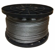 1/2" Stainless Steel Wire Rope Cable 6x19 IWRC Type 304 (150 Feet)