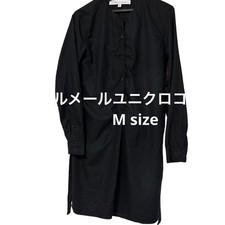 Lemaire Collab Black Tunic M Button & Tie Detail Used