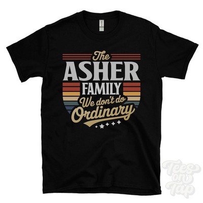 THE ASHER FAMILY WE DON'T DO NORMAL T-SHIRT Nachname Wappen Clan Name Papa Geschenk
