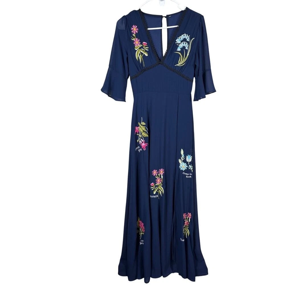 hope floral embroidered cocktail dress Hope Mini Dress – HEMLINE French Quarter main image 0