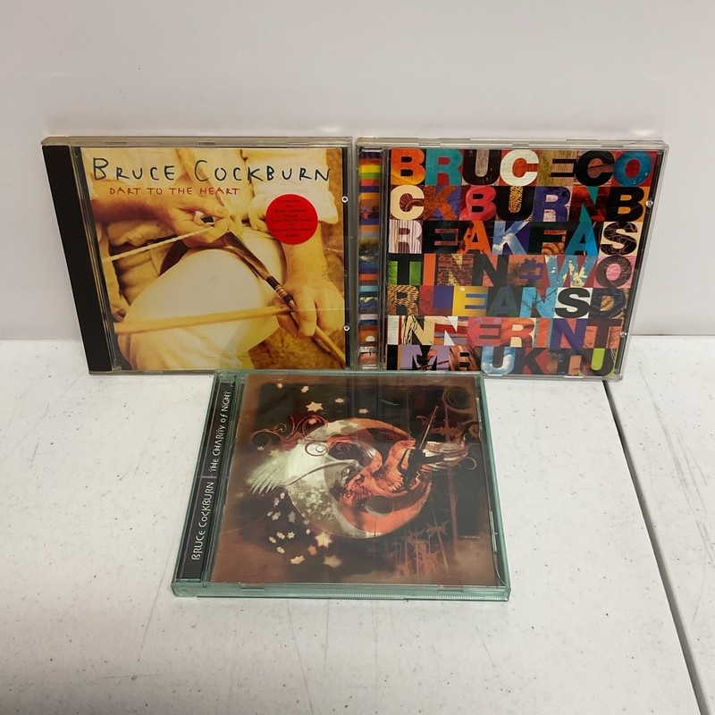 Bruce Cockburn 3 CD Lot: Charity Of Night, Dart To The Heart, New Orleans