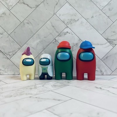 Among Us Character Mini Action Figures Set Of 4 Social Deduction Video Game