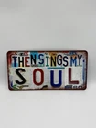 Vintage Music Room Wall Decor Inspirational Quotes Metal Sign Tin License Plate