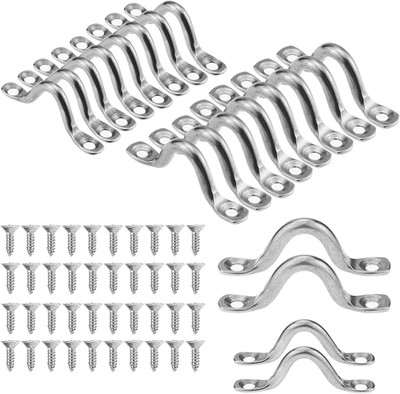 20 Stück Fenderöse, 304 Edelstahl Pad Eye, Ösen zum Schrauben, Kajak Pad Augenri