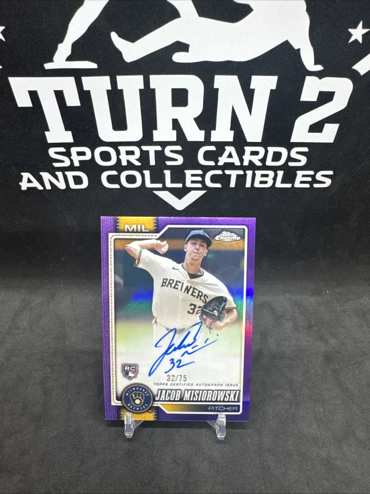 2026 Topps Chrome Jacob Misiorowski RC Auto Purple /75 #RA-JM RR