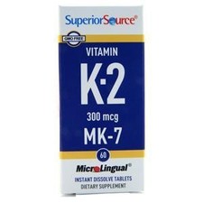 Superior Source Vitamin K-2 300mcg MK-7 60 tabs
