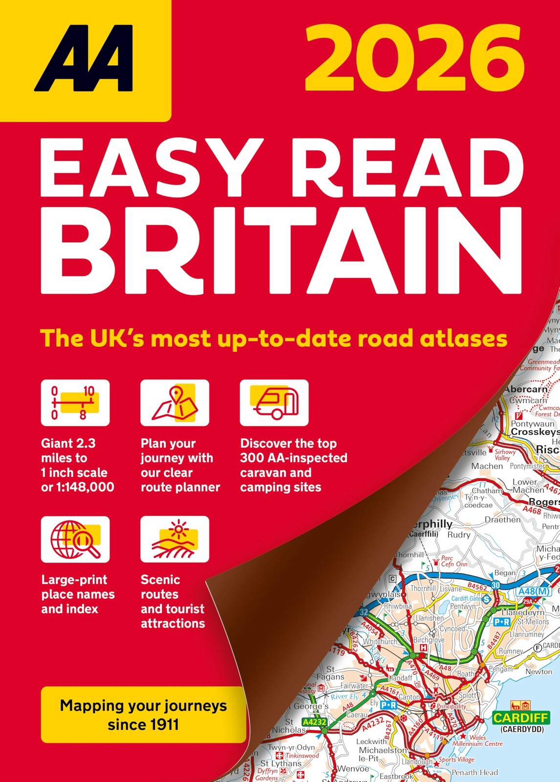 AA Easy Read Britain 2026 flexi bound (AA Easy Read Atlas Britain 2026) By AA P