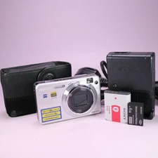 Sony Digital Camera Cybershot DSC-W170 10.1MP Silver Tested Full Working Set