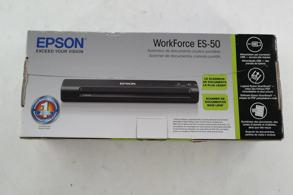 Epson ES-50 WorkForce Portable Document Scanner - Black Brand New! - Image 2 of 4