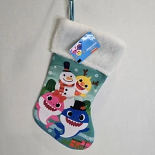 Nickelodeon Pinkfong Baby Shark Christmas Stocking Cartoon New