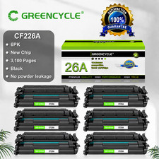 6PK Fits For HP Laserjet Pro M402n MFP M426fdw CF226A 26A Black Toner Cartridge