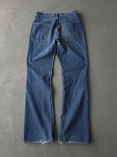 Vintage 1970s Levi's 517 Flare Leg Denim Jeans Orange Tab Made In USA 29 x 31