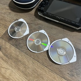 Sony PSP 1001 Console w/OEM Charger, Mem Stick Case, 2 Games, Movie Tested Works