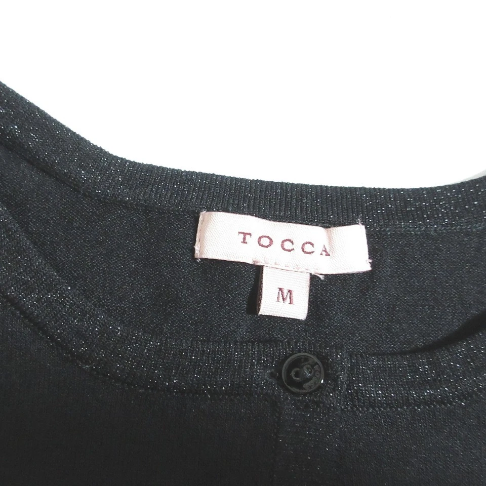 Cardigã de malha 23SS TOCCA lavável BALOON KRTOSS0110 M preto feminino USADO - Imagem 4 de 4