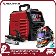 ARCCAPTAIN Stick Welder 200A ARC/Lift TIG LED Display MMA Welder Welding Helmet