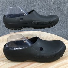 Crocs Shoes Mens 11 Casual Comfort Slip On Clogs Black Rubber Slip Resistant