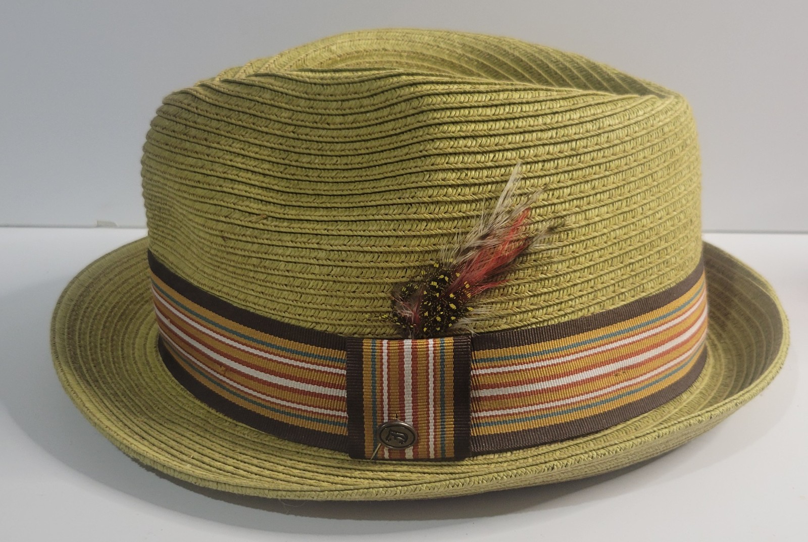 Vintage Jaxon Straw Fedora Hat for Men Classic Style