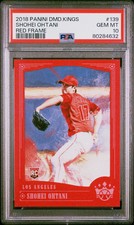 2018 Panini Diamond Kings Shohei Ohtani #139 Red Frame PSA 10 POP 22