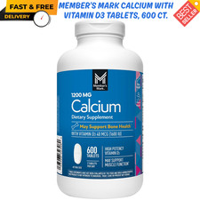 Member's Mark Calcium 600 mg with Vitamin D3 Tablets, 600 ct. Bone  Muscle Supp