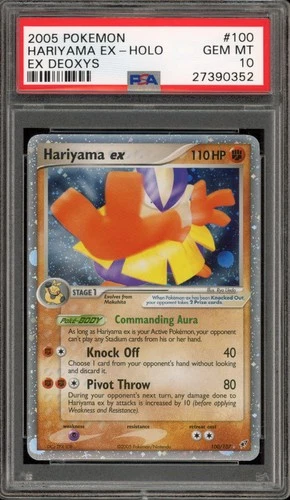 Pokemon Hariyama ex EX Deoxys Holo Ultra Rare #100 PSA 10 Gem Mint