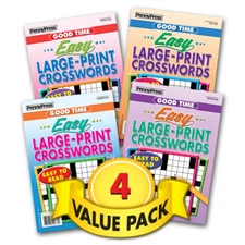 Penny Dell Easy-as-Pie Large-Print Crosswords 4-pk