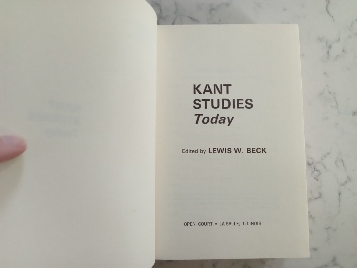 VINTAGE PHILOSOPHY BOOK IMMANUEL KANT STUDIES TODAY BY LEWIS WHITE