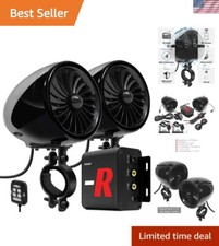 Premium Bluetooth 5.0 Motorcycle Speakers with FM Radio - Crystal Clear Sound