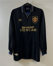 Manchester United Player Issue Cantona Away Football Shirt 1993/95 XL Umbro F17