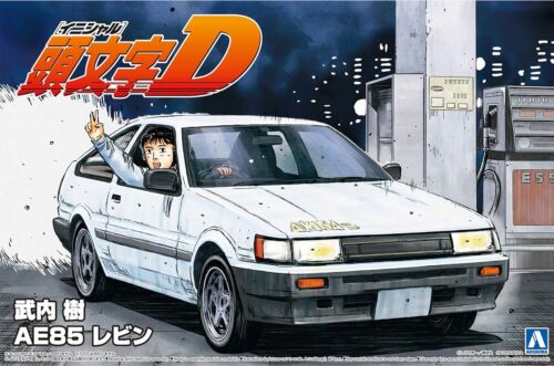 Initial D-plastic model-Aoshima-model-Takeuchi Tree AE85 Levin 1/24 Scale - Picture 1 of 5