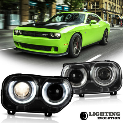 2*VLAND LED Headlights For 15-22 Dodge Challenger SE R/T Sequential Turn Signal