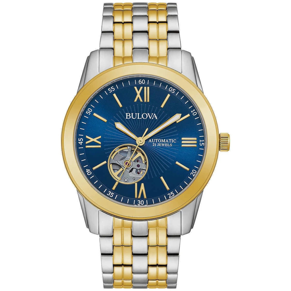 Bulova automatic 21 jewels best sale blue