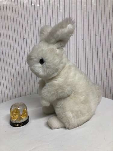 Peluche Lapin blanc Vintage Thiennot Made in France 40cm PDI172 - Photo 4/8
