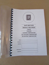 52 x Safe Method Weekly Records Fridge Freezer Cooking Re-Heating & Hot Holding