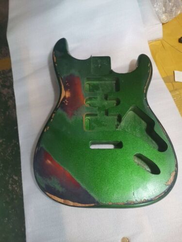 Heavy relic vintage electric guitar body kit DIY Green ST - Picture 1 of 2