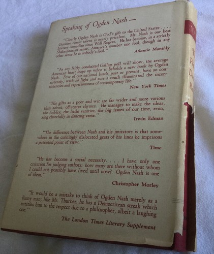 The Private Dining Room & Other New Verses by Ogden Nash 1953 Hardcover w/Jacket - Picture 3 of 12