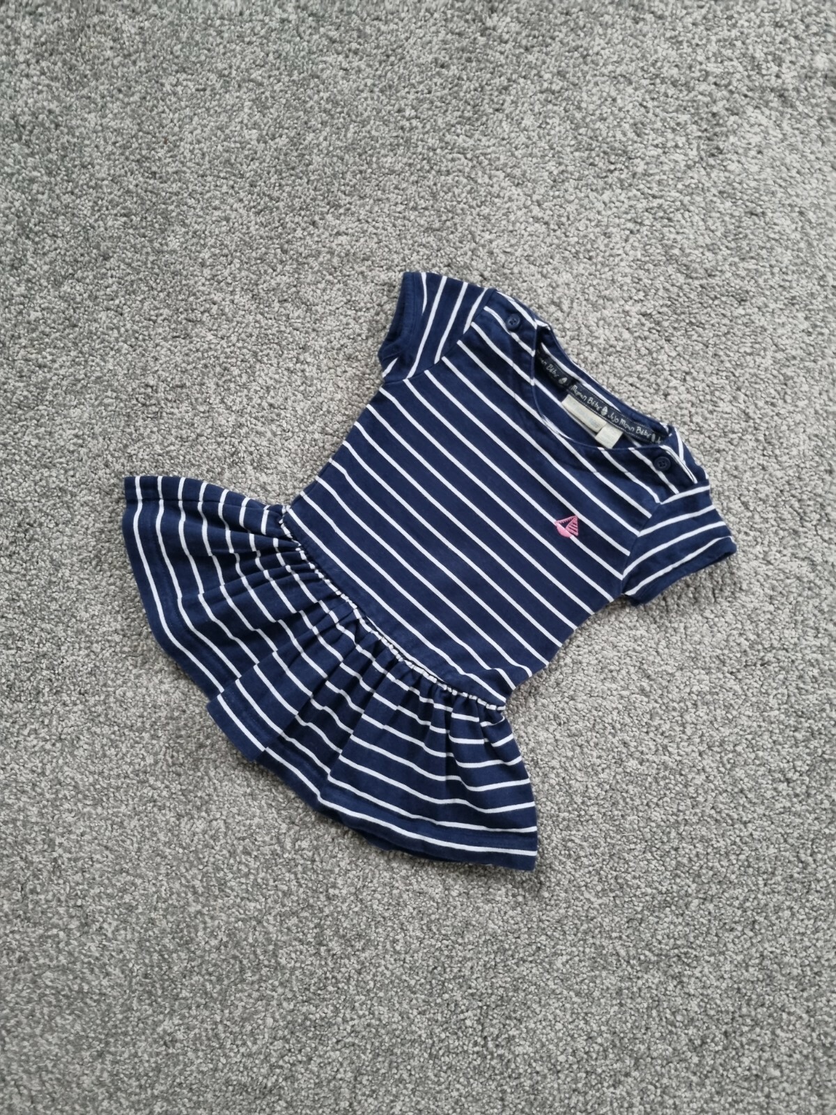 Jojo Maman Bebe Baby Girls Dress 612 Months Nautical Blue Stripes short u eBay