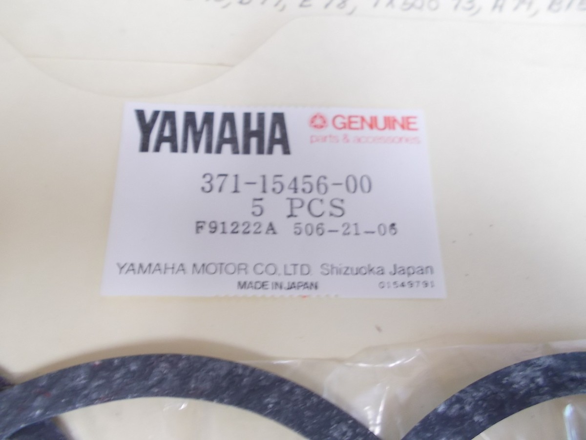 NOS OEM Yamaha Breaker Cover Gasket (Set 5) 1973-1978 TX500 XS500