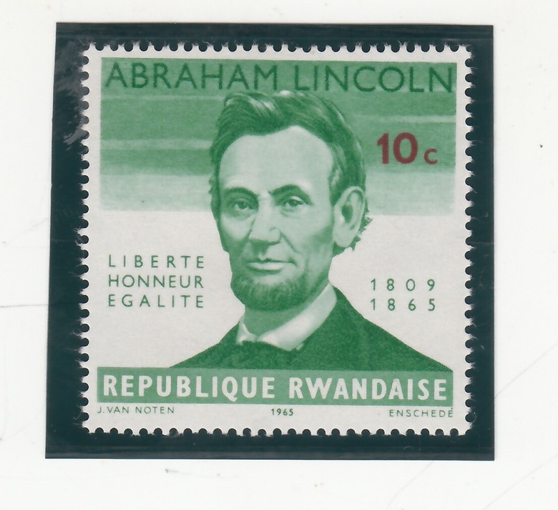 Rwanda 1965. 100th anniversary of the death of Abraham Lincoln. 10c. RW 92. MNH