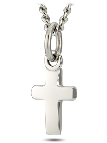 Women's Stainless Steel Dainty Cross Necklace- John 19:30 Shields of Strength - Picture 2 of 4