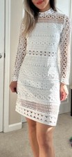 White Lace Crochet Dress Size Small Bridal