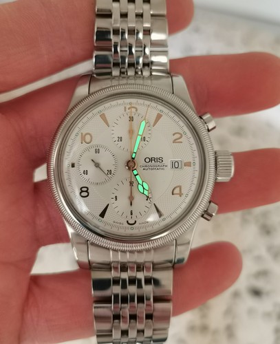 Orologio Oris big crown aviaton chronograph jumbo all stainless steel swiss made - Imagen 5 de 22