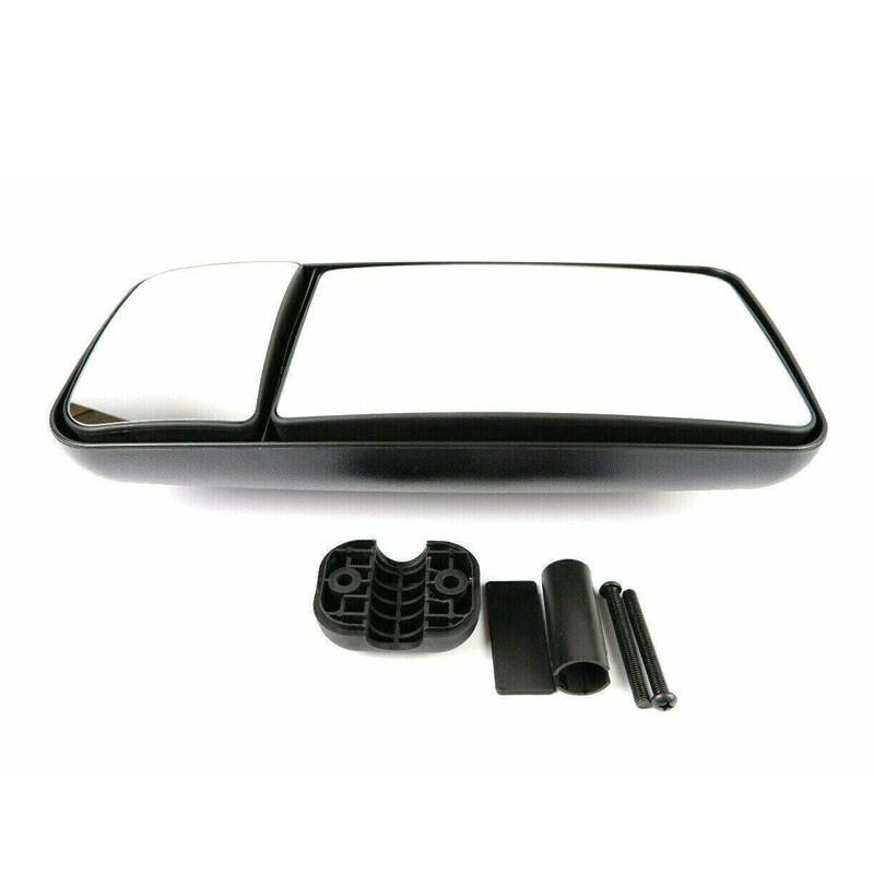 DOUBLE UNIVERSAL MIRROR Tractors Truck Digger Wing Split Fixing Zoom Dual HGV