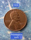 1959 Philadelphia Mint Lincoln Memorial Cent